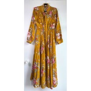SHEIN Yellow Floral Maxi Dress
